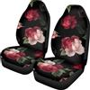 Pehede - Set di 2 coprisedili anteriori per auto, motivo: fiori lussuosi, accessori per auto, facili da installare, compatibili con la maggior parte delle auto, camion, SUV e furgoni