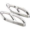 HBAEWEO Copri Marmitte Per Tubi Di Scarico Per Mercedes Benz Per GLC C Classe E C207 Coupé 2014-2017 Per W212 W213 W205 X253 C180 C200 Copertura Del Tubo Di Scarico In Argento Nero(Silver)