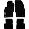 Rebeca Shop® Tappetini Auto Compatibili per Corsa D | Tappeti Sagomati | In Moquette Nera | Logo Ricamato Battitacco e Clip Di Fissaggio (Compatibili Corsa D)