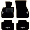 QUEMAR Tappetini Auto per Mini Clubman II F54, Bordo Beige, 4 Ricami | dal 2015 / Kit Tappeti Moquette e Gomma su Misura / Set 2 Anteriori + 2 Posteriori / Ricami e Colori Personalizzati