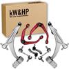 kW&HP KIT 8PZ BRACCI BRACCETTI OSCILLANTI SOSPENSIONE SUPERIORI RINFORZATI, BRACCI INFERIORI, BIELLETTE E TESTINE STERZO PER 159, 159 SW
