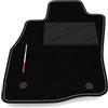 Somer Car Tappetino Auto SOLO LATO GUIDA 1pz compatibile con Alfa Romeo Mito 2008-2018 | 1 tappeto su misura in moquette, bandiera Italia