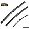 Yrrltsy Set di 3 spazzole tergicristallo anteriori e posteriori per BMW X2 F39 2018-2022, 61 cm + 50,8 cm + 33 cm, montaggio diretto, facile sostituzione, resistente alle intemperie