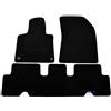 J&J AUTOMOTIVE Tappetini in Tessuto per Citroen C4 Grand Picasso/SpaceTourer 2013-2019, Set da 3 Pezzi Anteriori e Posteriori, di Velluto su Misura, Antiscivolo, Colore Nero