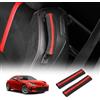 KUNGKIC Per Toyota GR86 86 Subaru BRZ 2021 2022 2023 2024 2025 Set di coperture per cinture di sicurezza cuscino di protezione flannel pelle interno accessori decorazione 2PCS (strisce rosse)