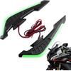 Generic Alette laterali per moto, kit 2 alette aerodinamiche con LED, accessori per modifica moto, adesivo dinamico per bici elettriche