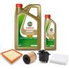 Cormar KIT TAGLIANDO COMPLETO FILTRI + OLIO CASTROL 5W30 COMPATIBILE CON RANGE ROVER EVOQUE 2.2 TD4 4X4 dal 2011