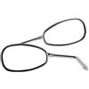 Qiilu Qii lu Specchietto retrovisore, 2 pezzi Specchi retrovisori cromati modificati per moto da moto Specchietti retrovisori cromati
