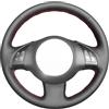 MEWANT Coprivolante in Pelle Nera Traspirante per Fiat 500 2007-2015 / 500e 2014-2018 / 500C 2014-2017 - Accessori per Volante