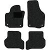 Alpha-Tex Produktions- und Handels GmbH Tappetini adatti per VW Golf Plus Tipo 5M1, 521 (Costruzione 2004-2014), Robust antracite | 4 pz. | Bordo grigio | 4x serratura a torsione