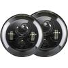 BWVMVB Faro Principale Per Land Per Rover Per Defender 90 1995 1997 Per Fuoristrada 2 Pezzi Fari Anteriori A LED Da 7 Hi/Low H4 Halo Angle Eyes Fari Con Indicatore Sequenziale