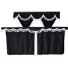Generic Set completo di tende per camion nere con nappe bianche, adatte per DAF VOLVO SCANIA MAN MERCEDES RENAULT