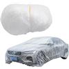 Generic Copriauto usa e getta universale con fascia elastica, copertura per auto trasparente | impermeabile/pioggia/antipolvere garage copertura protettiva trasparente per esterni e
