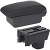 BHGMGEBLV Bracciolos centrales Per SUZUKI Per Swift 2005-2025 Bracciolo Box Auto Portaoggetti Per Rinforzato Dettagli Interni Elevati Bracciolo centrale per auto(C black line No USB)