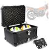 FUYAO Bauletto per moto in alluminio Top Case bauletto per scooter, 45L 55L 65L 80L 100L bauletti impermeabili per casco borsa posteriore per moto per scooter, moto, ciclomotore e quad