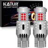KATUR 7443 T20 992 W21/5W Lampadine a LED Luminoso Eccellente 12pcs 3030 & 8pcs 3020 Chips CANBUS Senza errori Luci di parcheggio di Arresto della Coda del Freno di retromarcia,Rosso Brillante