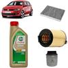OP Kit tagliando 3 filtri + 4 L olio Edge 5W30 LL per Volkswagen Polo 6R 6C 1.2 TSI