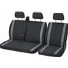 Susy Shop Coprisedili Universali Per Furgoni e Camion 3 Posti, Anteriore 2+1 Compatibile Con Bracciolo (Nero - Grigio)