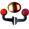 Generic 2x Neon 12/24V Luci Ingombro Fanalini Rosso Giallo Cornetto Per Camion Rimorchi