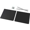 Generic Coppia Paraspruzzi Camion Furgoni in PVC Nero Neutro Universale 62 x 40 completo di aste e bulloni fisaggio