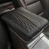 HIDRUO Leather Car Armrest Box Pad, Waterproof Car Armrest Center Console Cover Protector, Universal Arm Rest Cushion Pads for SUV/Truck/Vehicle (Black, Angel Pattern)