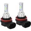 EVTSCAN Fari fendinebbia universali 2 pezzi blu ghiaccio H8/H11 12-24V 80W 8000K LED lampadina fendinebbia