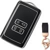 NEUHOO Accessori auto per Dacia Duster 2 | Extreme 2017-2023 2024 Portachiavi e portachiavi, Dacia Key Case Silicone Key Card Case (Nero-1)