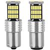 KYPSZQPSH 2 pezzi 1156 luce di segnalazione posteriore 1157 lampadina 45SMD 12V 24V lampada di retromarcia e freno di stazionamento for auto(Wit,1157 BAY15D P21/5W)