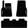 QUEMAR Tappetini Auto compatibili con Tesla Model Y dal 2020 anche Juniper/Kit Tappeti Moquette e Gomma su Misura (Set 2 Anter.+1 Poster.)/ Ricami e Colori Personalizzati (Bordo Perla, 2 Ricami)