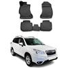 OMAC Tappetini in Gomma Tappetini Compatibili con Subaru Forester IV 2013-2018 TPE Matten Nero 4tlg