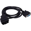 Amagogo Auto II OBD2 16 Pin Maschio con Cavo di Estensione 2 Femmina a DB15