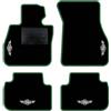 QUEMAR Tappetini Auto per MINI Countryman F60, Bordo Verde, 4 Ricami | 2017-2024 / anche Hybrid / Kit Tappeti Moquette e Gomma su Misura / Set 2 Anteriori + 2 Post./ Ricami e Colori Personalizzati