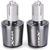 JINGYAOTONG Per Yamaha XMAX 125 250 300 400 X-MAX Moto 7/8 22mm Manopole Manubrio Cap Spina Parti Di Peso Tappo A Mano (Colore : TITANIO, Misurare : 1)