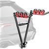 Wiltec Portabici da gancio traino, per 3 biciclette, portata max 45 kg, in acciaio Q235, per mountain bike, e-bike, con cinghie in nylon