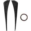 Jenngaoo 2 Pezzi Copertura di Sfiato Laterale del Parafango Auto, Spoiler in Fibra di Carbonio ABS Universale Sfiato per Auto Flusso d'Aria Parafango Presa Adesiva Decorazione Accessori Esterni Auto