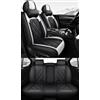 NOBQUA Coprisedili Auto Universale,Coprisedili Anteriori e Posteriori 5 Posti, Set Completo Coprisedili in pelle Impermeabili, Accessori Interni Auto per Berlina SUV Pickup Furgone