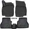 J&J AUTOMOTIVE Tappetini Auto in Gomma su Misura per Ford B-Max 2012-2017, Set da 4 Pezzi, 3D - con Bordo Alto, Antiscivolo, Inodore, Colore Nero, TPE