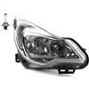 Johns Proiettore alogeno anteriore per Opel Corsa D 01/2011- Lampadina destra