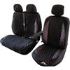 Generic Coprisedili anteriori 2+1 progettati per adattarsi a Mercedes Sprinter Volkswagen Crafter 2006-2018 nero velouw eco pelle fili rossi guida sinistra
