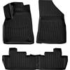 J&J AUTOMOTIVE SCOUTT Tappetini Auto in Gomma Su Misura per Peugeot 5008 2008-2017, Set da 4 Pezzi, Tappeti 3D Design con Bordo Alto, Inodore, Qualità Premium