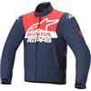 Alpinestars Honda SMX Softshell Giacca tessile impermeabile per moto (Blue/Black/Red,S)