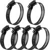 Jeboler Fascette stringitubo nero 40 - 63 mm, 6 fascette stringitubo per piscina in acciaio inox, piccolo morsetto per tubo da giardino