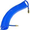 STIX Tubo a Spirale Aria Compressa PU 10/14mm 10m con Attacco Rapido 10 bar | Dotato di protezione antipiega, adatto per utensili pneumatici