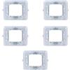Electron CONFEZIONE DA 5 SUPPORTI A 2 MODULI, PER CASSETTA SCATOLA TONDA 502, PER PLACCA A 2 POSTI, COMPATIBILE CON BTICINO MATIX, SERIE SOLAR, SERIE CIVILE, MASCHERINA