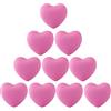 Scakbyer - Confezione da 10 maniglie per armadi in gomma morbida con viti per armadi da cucina, pensili, cabine armadio e armadi in silicone con foro singolo - Motivo cuore rosa