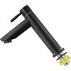 HEIBTENY Rubinetto per lavabo,Rubinetto per lavandino nero cucina bagno miscelatore lavello rubinetto freddo opaco rubinetti,Rubinetto per lavabo bagno