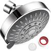 Buachois Soffione Doccia G1/2, Soffione Doccia a Pioggia Regolabile a Parete con 5 Modalità, Piccolo Ugello Soffione Doccia a Pioggia Pressurizzato Portatile per Soffioni Doccia da Bagno