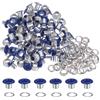QUARKZMAN 100pz Kit Occhielli in Metallo 1/5 (5mm) ID Occhiello per Teloni Piccolo Rondelle Autoportante con Foro Rondelle per Scarpe Cuoio Perline Nuclei Tela Etichette, Blu Scuro