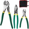 Glarks Tagliacavi ad alta leva da 15,2 cm, 20,3 cm, 25,4 cm, resistente, tagliacavi taglienti con comoda impugnatura per alluminio, rame, cavo di comunicazione, cavo audio, cavo freno per bici