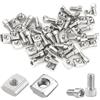 LPZMPZ 30 Pezzi Dadi a T M5 Dadi a T serie 2020 M5 Barre Filettate Scorrevoli Tipo B con Vite Esagonale Interna perProfilo in Alluminio Estruso Standard Serie 20, Scanalatura di Estrusione C